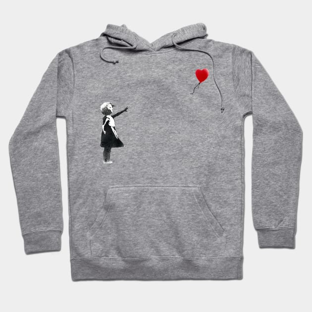 Banksy Girl With Red Balloon Hoodie by foozler